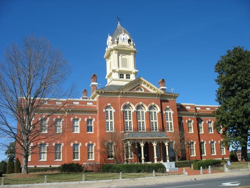 Palacio de Justicia histórico de Union County en el centro de Indian Trail, NC